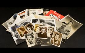 Autograph Collection on Photographs - (38) signatures names noted Julie Andrews, Burt Lancaster,