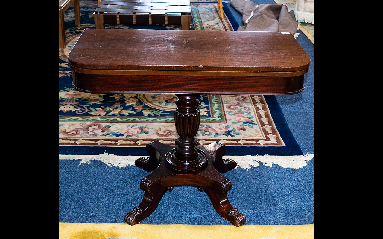 A Victorian Mahogany Tilt Top Tea Table - of typical form,