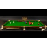 Antique Thurston Miniature Snooker Billiard Table Circa Early 1900s With Nice Original Thurston