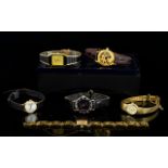 A Collection Of Vintage Fashion Watches Six items in total, varying condition,