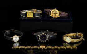 A Collection Of Vintage Fashion Watches Six items in total, varying condition,