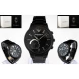 Emporio Armani Connected Black Matte Smart Watch, Model ART3001, Excellent Design,