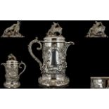 Robert Hennell III A Magnificent And Impressive Mid Victorian Period Sterling Silver Flagon Of
