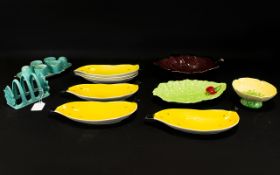 A Collection Of Carlton Ware Ceramics, Seventeen Items in total to include lettuce leaf dish,