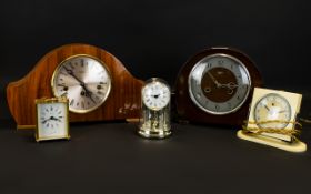 A Collection Of Four Clocks To include a Smiths and Fentina mantle clock,