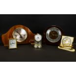 A Collection Of Four Clocks To include a Smiths and Fentina mantle clock,