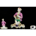 Longton Hall Porcelain Factory - Wonderful Hand Painted Soft Paste Porcelain Figure,