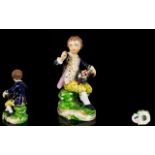 Bloor Derby Hand Painted Porcelain Figure Painted In Polychrome Enamels - Wonderful Colours,