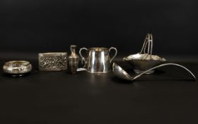 Elkington And Co Twin Handle Plated Tankard Of squat form,