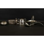 Elkington And Co Twin Handle Plated Tankard Of squat form,