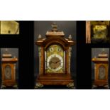 German - 19th Century M.S.M Large and Impressive Walnut Cased Bracket Clock of Majestic