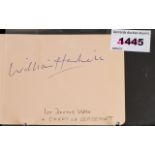 William Hartnell (No. 1 Dr. Who) Autograph - on vintage autograph page.
