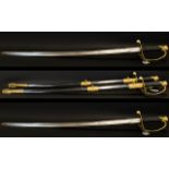Two Replica American M1850 Sword And Scabbards Each 44 inches in length,