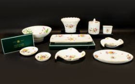 Collection of Minton Marlow English Bone China includes boxed tray 11" in length;