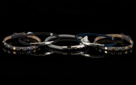 A Mixed Collection Of Contemporary Designer Bracelets Five items in total to include Emporio Armani