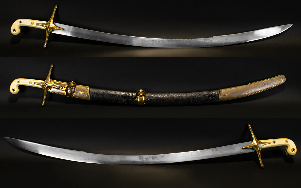 A Rare And Impressive Dragoon Guards Officers Mameluke Sword And Dress Scabbard Probably By Prosser,
