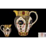 Royal Crown Derby Nice Quality Old Imari Pattern 22ct Solid Gold Band - Rolleston Large Size Jug /
