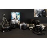 Camera Interest - Collection Of Cameras To Include Two Canon EOS 300, Panosonic C-900ZM,