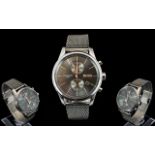 Hugo Boss Aeroliner 1513441 Mens 2017 Steel Jet Mesh Bracelet Chronograph Wrist Watch.