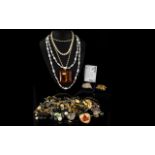 A Mixed Collection Of Vintage And Contemporary Costume Jewellery To include signed Sarah Coventry