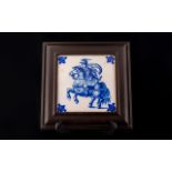 18th Century Dutch Tile Depicting a man