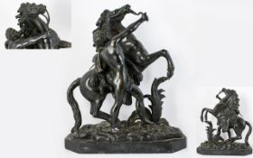 A Bronze Sculpture Of A Marley Horse And