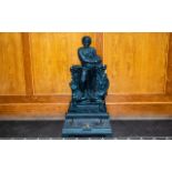 Victorian Cast Iron William `Wallace` Stick Stand With Removable Drip Tray, Missing Frame,