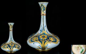 James Macintyre William Moorcroft Signed / Early and Rare Florian Ware Vase, Art Nouveau Design,