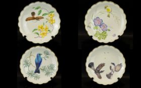 Royal Worcester Hand Painted Collectors Dessert Plates 'The Birds Of Dorothy Doughty' A limited
