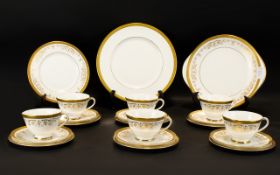 Royal Doulton Belmont Pattern Dinner Service Comprising 6 side plates, 6 cups, 6 cake plates,