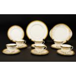 Royal Doulton Belmont Pattern Dinner Service Comprising 6 side plates, 6 cups, 6 cake plates,