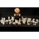 A Mixed Collection Of Late 19th And Early 20th Century Crested Ware Thirty One pieces in total to