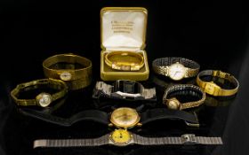 A Collection Of Seven Vintage Fashion Watches Nine items in total,