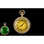 Ladies Longines Pocket Watch Unmarked Yellow Metal 35mm Case,