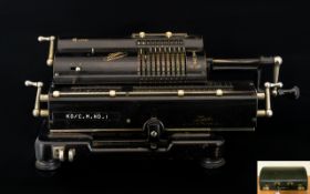 Antique Tiger Calculating Machine Model 129742 Japanese calculator, circa early 20th century,