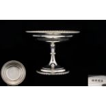 A Small Silver Pedestal Dish of Pleasing Form From The 1920's.
