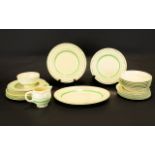 Clarice Cliff 'Newport Pottery' Part Teaset including side plates, sugar bowl, milk jug,