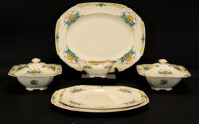 Art Deco Part Dinner Service By John Maddock & Sons Registered shape 755536,