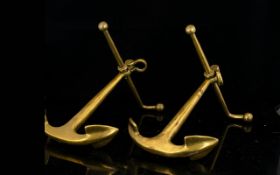 Paperweights In The Form Of Anchors. Realistically Modeled. Please See Accompanying Image.