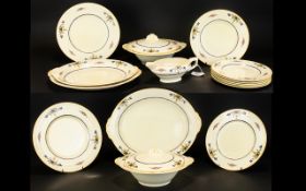 Grindley Part Dinner Service to include 5 dinner plates, 6 sandwich/cake plates, 6 side plates,