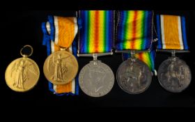 World War I Collection of Military Medals ( 5 ) In Total, Awarded to 97046 PTE Willis L.