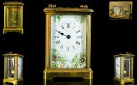 Brass Framed Carriage Clock Of Typical form,