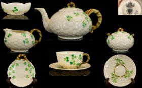 Belleek Superb Quality Fermanagh Ireland 7 Piece Tea Service.