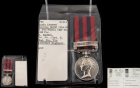 India General Service Medal 1GS 1854 Clasp Burma 1887 - 1889.