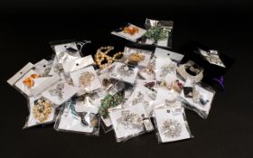 A Mixed Collection Of Costume Jewellery To include a large amount of contemporary crystal set