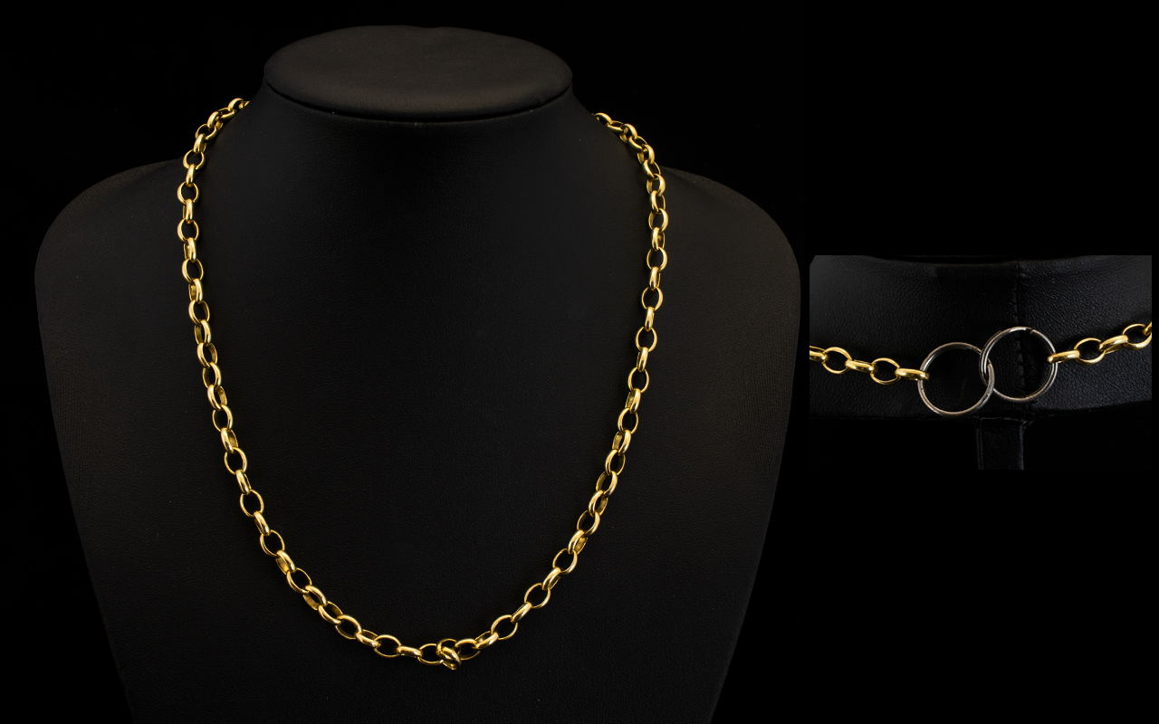 A Good Quality 9ct Gold Belcher Chain very tactile, smooth and silky. Not marked but tests 9ct gold. - Image 2 of 2