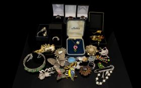 Great Collection of Mixed Costume Jewellery - Some Old & Some New.