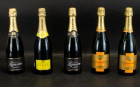 Champagne Interest - Five Bottles - Comprising, (1) Carlin Champagne Brut 750ml,
