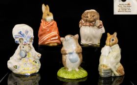 Collection of Beswick Beatrix Potter Figures five (5) in total, comprises: 1.