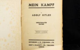 Mein Kampf By Adolf Hitler Unexpurgated Edition Published By Hutchinson & Co. Publishers Ltd.